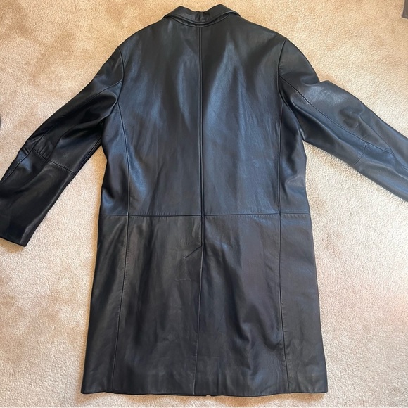 Banana Republic Genuine Buttery Leather Trench Coat - Picture 3 of 17